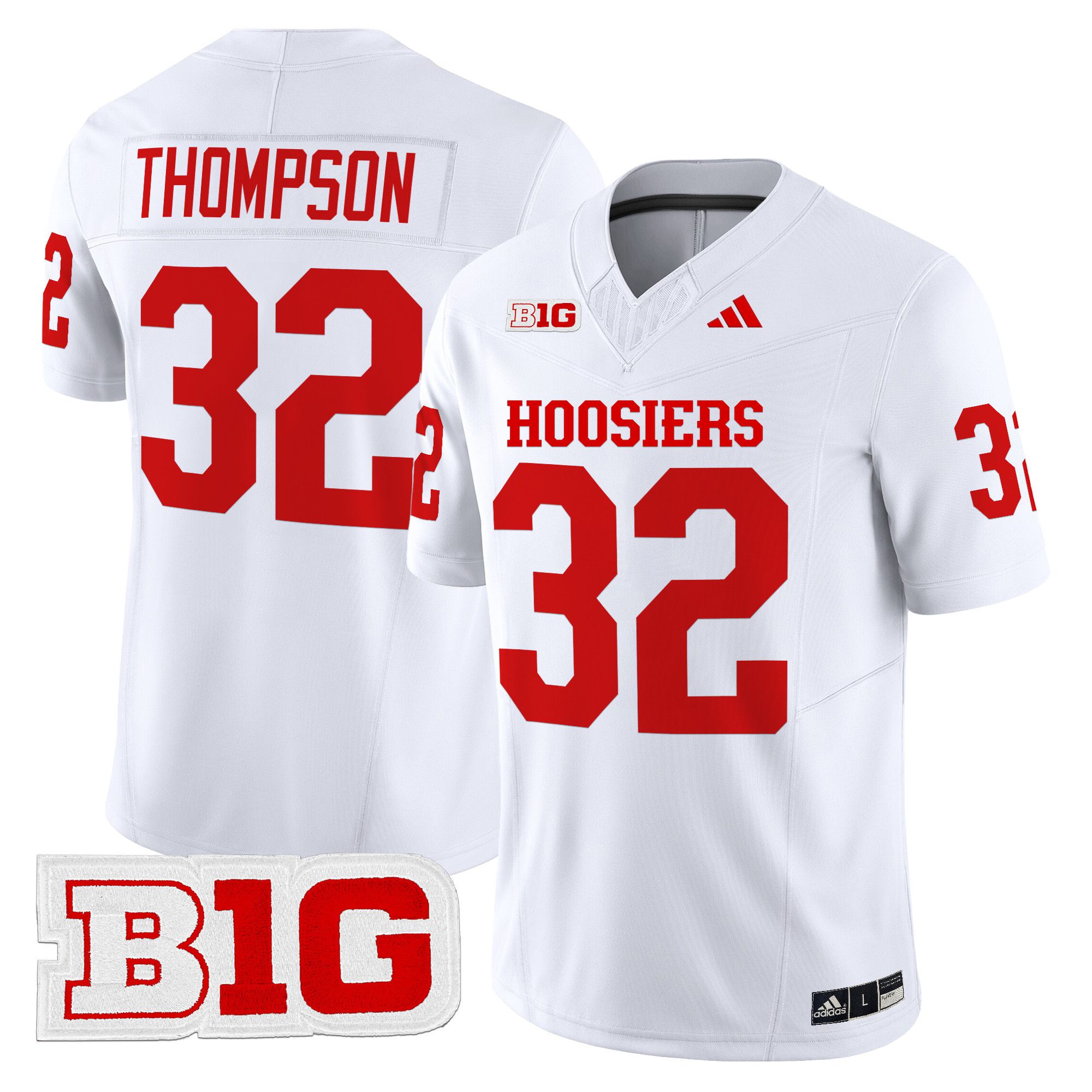 Men Indiana Hoosiers #32 Thompson White 2024 Vapor Limited NCAA Jersey->->NCAA Jersey